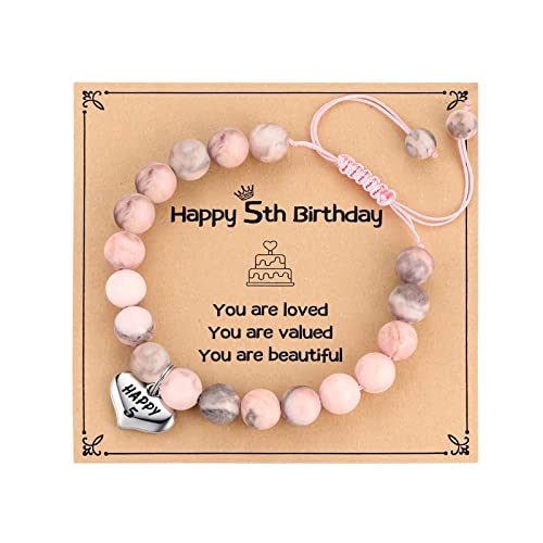 Image of MIXJOY Happy Birthday Gifts for Women, Birthday Braided Beads Bracelet Gifts for Turning Age Daughter Granddaughter Niece
