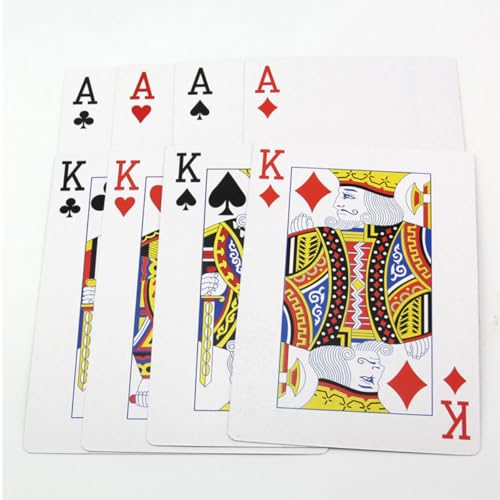 Große Spielkarten Vergrößert Pokerkarten für Zuhause Büro Bar Robustes Kartenspiel mit Praktischem Format für Familien Freizeitspaß Langlebig und Handlich – Bild 6