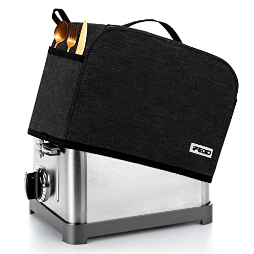 iFedio 2 Slice Toaster Cover Black, Waterproof Nylon, Dust & Fingerprint Protection, Machine...