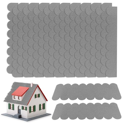 Lot de 32 bardeaux de toit autocollants pour nichoir à oiseaux, bardeaux bitumés, mini tuiles de toit pour nichoir, clapier, hôtel à insectes, cabane...