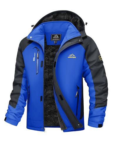 Image of MAGCOMSEN Men's Winter Ski Jacket Snow Water Resistant Jackets Warm Fleece Coats Snowboard Work Insulated Parka Raincoat