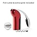 Rabbit Original Vertical Lever Corkscrew Wine Opener with Foil Cutter and Extra Spiral (Candy Apple Red)