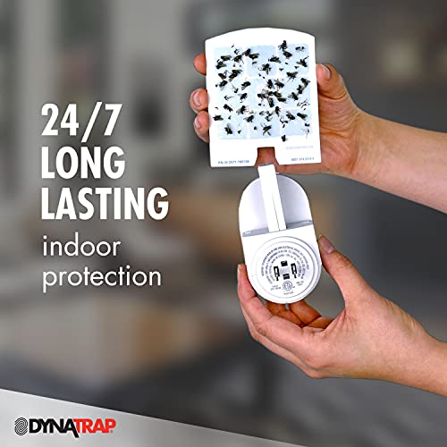 Dynatrap Dt3005W Dot Indoor Plug-In Fly Trap For Flies, Fruit Flies, Moths, Gnats, & Other Flying Insects – Protects Up To 400 Sq Ft #TOP6