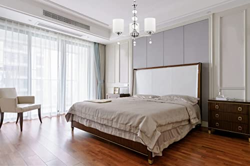 Doraimi Lighting Classic Industrial 3 Light Contemporary K9 Crystal Chandeliers Frosted Glass Shade Brushed Nickel Modern Light for Dining Room Living Room Corridor Kitchen Island - Image 6