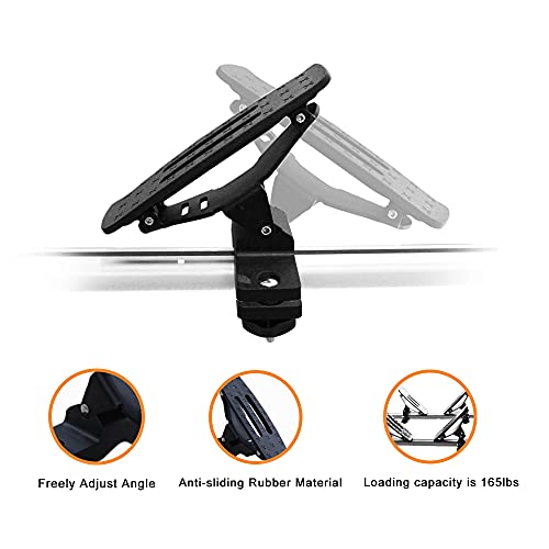 Onefeng Sports 135Lb Kayak Saddle, Aluminum Rustless Kayak Roof Rack With 1.5" Width Tie Down Straps For Carrier Canoe Boat Paddle Board Surfboard, To Mount On Car Suv Truck Crossbar #TOP2