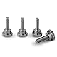 PrecisionGeek – Schulter-Rändelschrauben M6 x 20 mm – Edelstahl – gerändelter flacher Kopf Ø16 mm – 4 Stück – Handverschraubung – Made in Europe