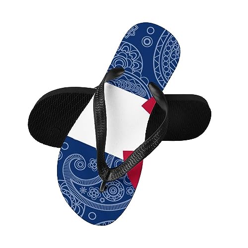 Colorado State Paisley Flag Flip Flops for Women Men Casual Comfortable Beach Thong3