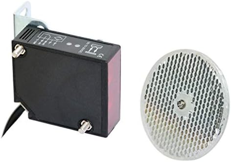 Supreform IP67 Waterproof Universal 10-30VDC Safety Retro-Reflective Photoelectric Beam Sensor for 12VDC and 24VDC Gate Opener, Garage Door Sensor Up to 40 Feet Sensing Range, Pre-Wired 6.6 Feet Cord