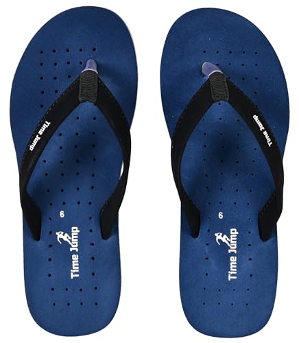 Image of Perforated Flip Flops, Burgundy with Black Straps, Casual Beach Sandals