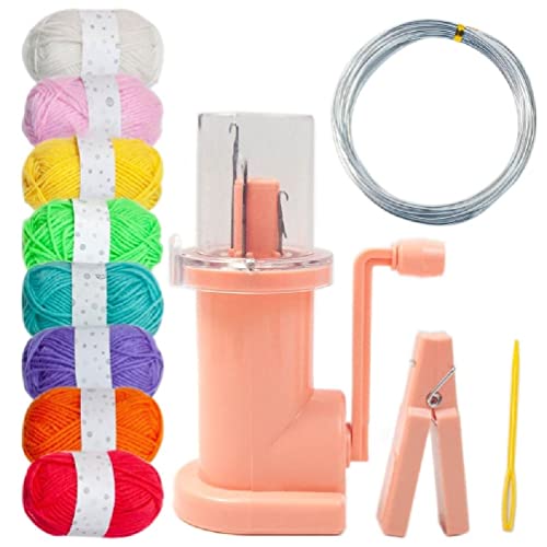 Mini Knitting Mill Mini Knitting Machine Hand Embellishment Winding Tools Braiding Thread Device for Hats Sweaters Glove