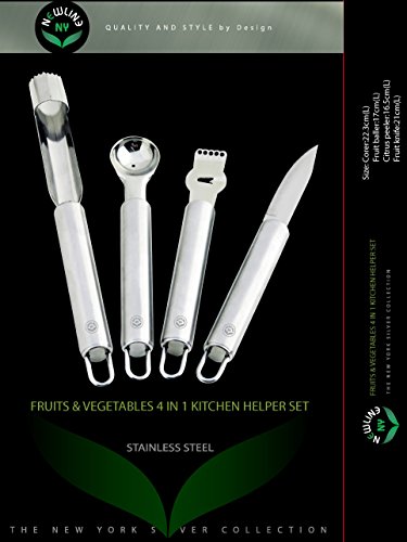 NewlineNY Stainless Steel Kitchen Tools (4 in 1 Fruit & Kitchen Helper)