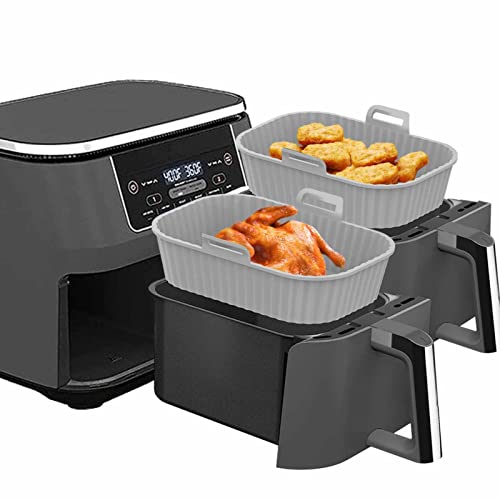 Cesta de silicona para freidora de aire | Forros para Air Fryer | 2 piezas forros de silicona para freidora de aire reutilizable, olla freidora de aire de limpieza Ximan