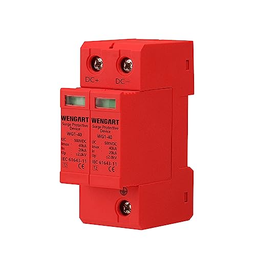 Protection contre les surtensions DC 500V 2P Wengart pour rail DIN de 36mm