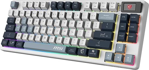 Teclado mecánico MSI Forge GK600 TKL, la precisión de sus teclas PBT sublimadas y base estable 4