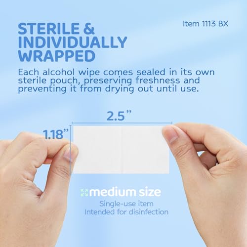 image for Dynarex DynaSafety Sterile Alcohol Prep Pads - Medium - 70% Isopropyl 