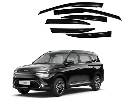 Image of Premium Non-Breakable Car Window Door Visor /Rain Guard /Wind Deflector Compatible for (Kia Carens 6pcs)