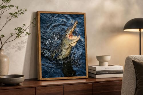 Photo sur toile bleu foncé 80x120cm pour réveiller un mur blanc de salon