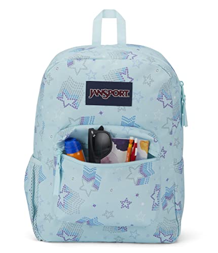 Image of JanSport Cross Town Backpack 17 inch x 12.5 inch x 6 inch - Simple Bag for Everyone with 1 Main Compartment, Front Utility Pocket - Premium Class Accessories - Sparkle Stars