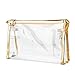 Produktbild Hukz Kosmetiktasche transparent,Kulturtasche zum Abfüllen von Flüssigkeiten im Handgepäck, Tasche Flugzeug, Flug Reise Set, Reiseset, Beutel, Waschtasche (Gold)