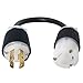 IronBox Electric NEMA L14-30P to L5-20R Power Adapter Connector, 20 Amp/125 Volt, 12 AWG Heavy Duty Wire, Bendable Power Cord for Generator, Power Distribution, Tools, and Equipment (1 Foot)