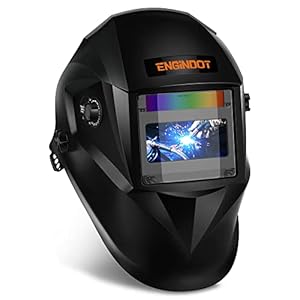 Schweißhelm, ENGINDOT Automatik Verdunkelung Schweißmaske, optische Klasse 1/1/1/1 Schweißmaske mit 4 Sensoren, Vollschattenbereich 4/4-8/9-13, Wig MIG MAG Modi etc., 6 Ersatzlinsen