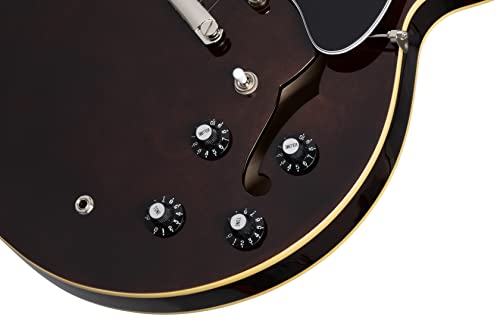 Epiphone Jim James ES-335 Noyer - Les Beatles, Paul McCartney, John Lennon, RIngo Starr, George Harrison Epiphone Jim James ES-335 Noyer – Image 4