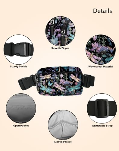 Image of Dragonfly Fanny Pack for Women Belt Bag Fashion Everywhere Waist Pouch Lightweight Crossbody Bags with Adjustable Strap