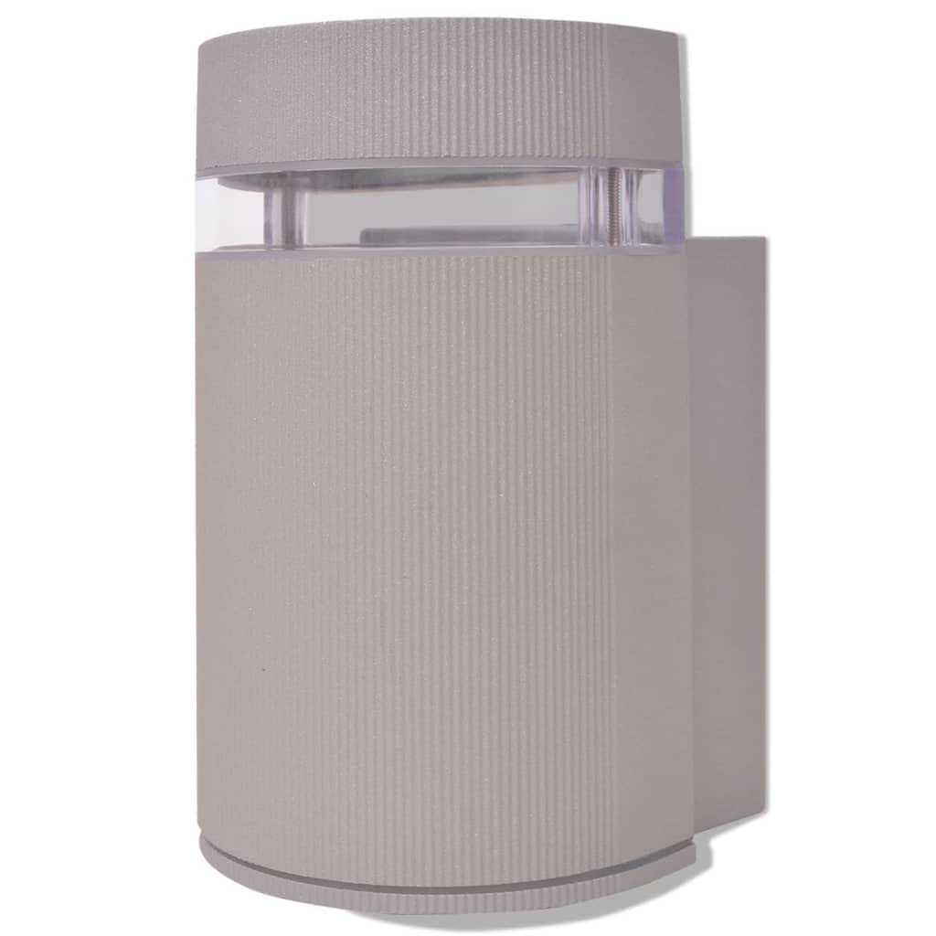 Casa & Giardino articolo-Outdoor Semicilindrico Applique Grigio Alluminio
