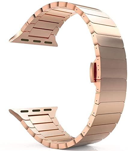 Bracelet de montre en acier inoxydable 44mm 40mm avec fermoir papillon élégant en métal