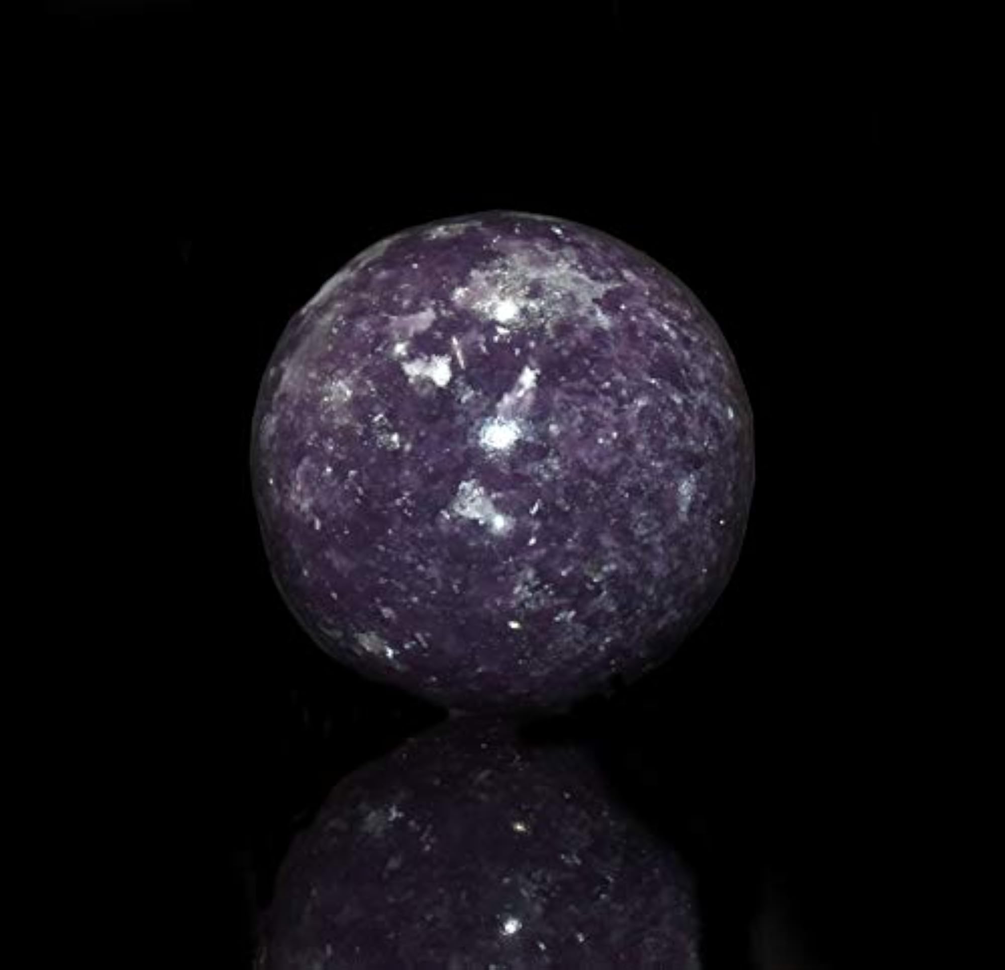 Lepidolite Chakra Balancing Sphere, Natural Healing Stone