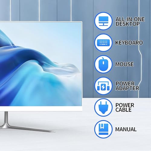 Image of 23.8 inch All-in-One Business Desktop Computer, i5-2520M,16GB RAM,1TB SSD,Windows 10 Pro,Mouse,Keyboard,WiFi,Bluetooth