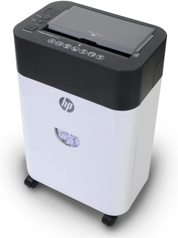 HP - Paper Shredder Micro Cut, 120-Sheet Auto Feed, Shreds Credit Cards & Staples, Heavy Duty Paper Shredder for Home Use with 4.5 Gallon Basket (Renewed)