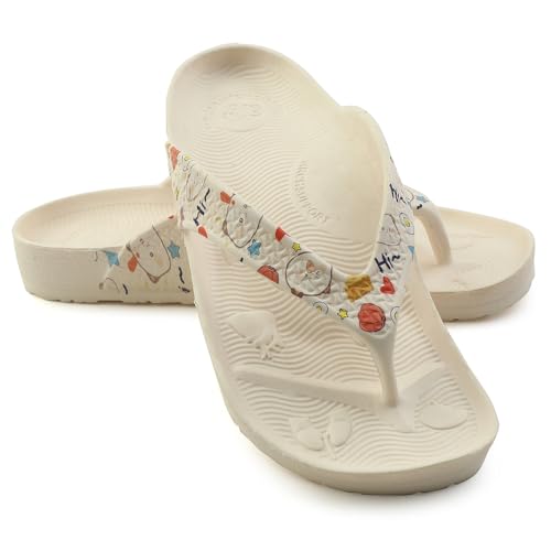 Image of Liberty A-HA HAPPI-LE Casual Slipper For Women - Beige | Slip-on /Flip Flops - Durable and Lightweight | Comfortable and Soft Outsole for Everyday Wear - Stylish Footwear & Cushioned Footbed