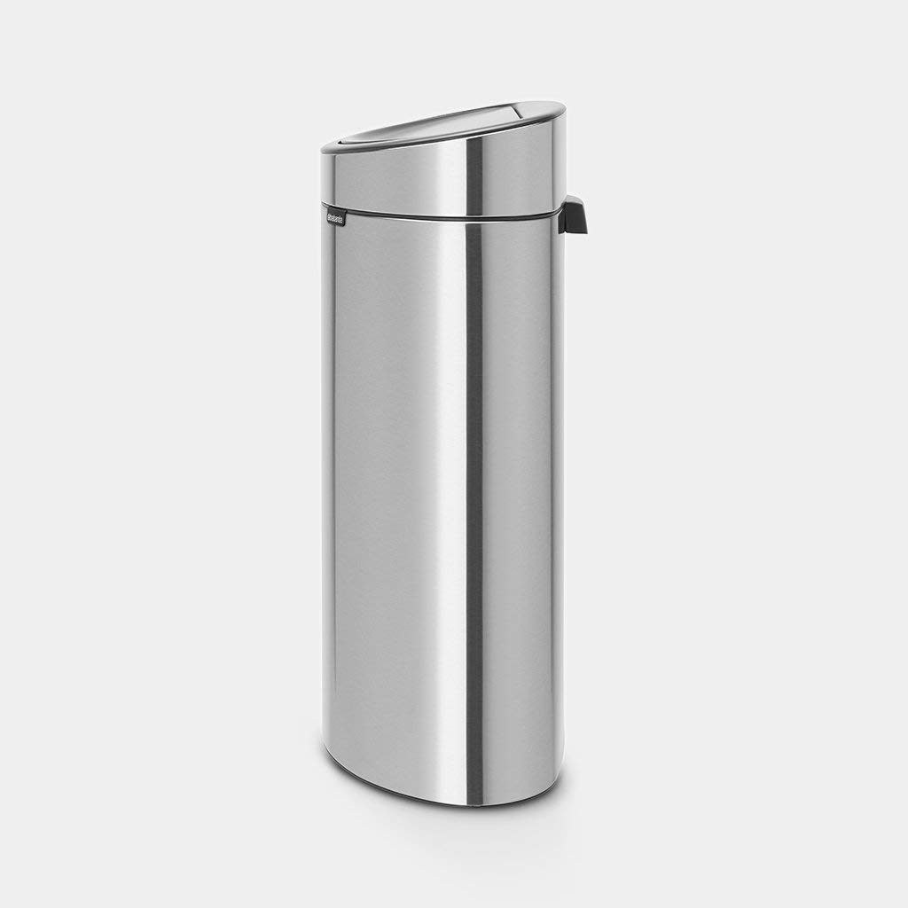 Brabantia Touch Bin With Plastic Inner Bucket, 40 L - Matt Steel