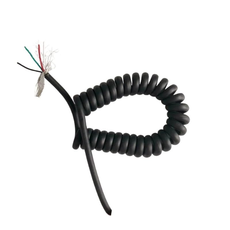 Cable de blindaje en espiral de 7 núcleos muelle 22AWG para extensión extensible hasta 4 metros 4
