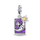 QIKAOLA Tarot Cards Charm Beads for Pandora Bracelets S925 Sterling Silver Charm Beads for Women Jewelry Gifts