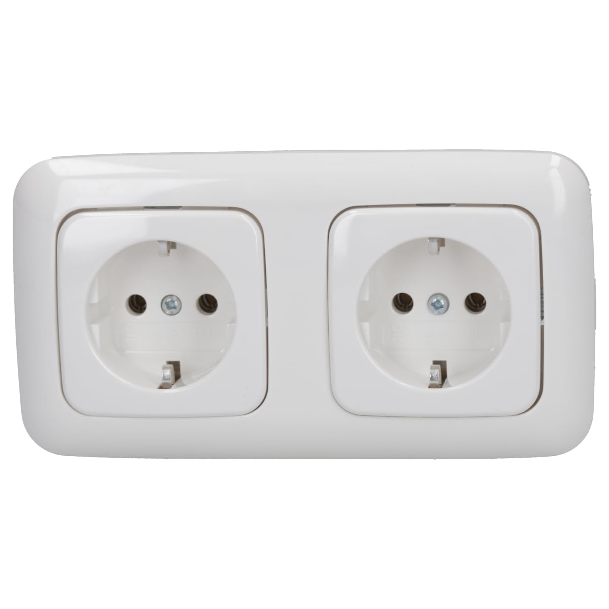 BUSCH-JAEGER Reflex SI Komplett-Sets - Alpinweiß (2x Steckdose, 1x Rahmen 2fach)