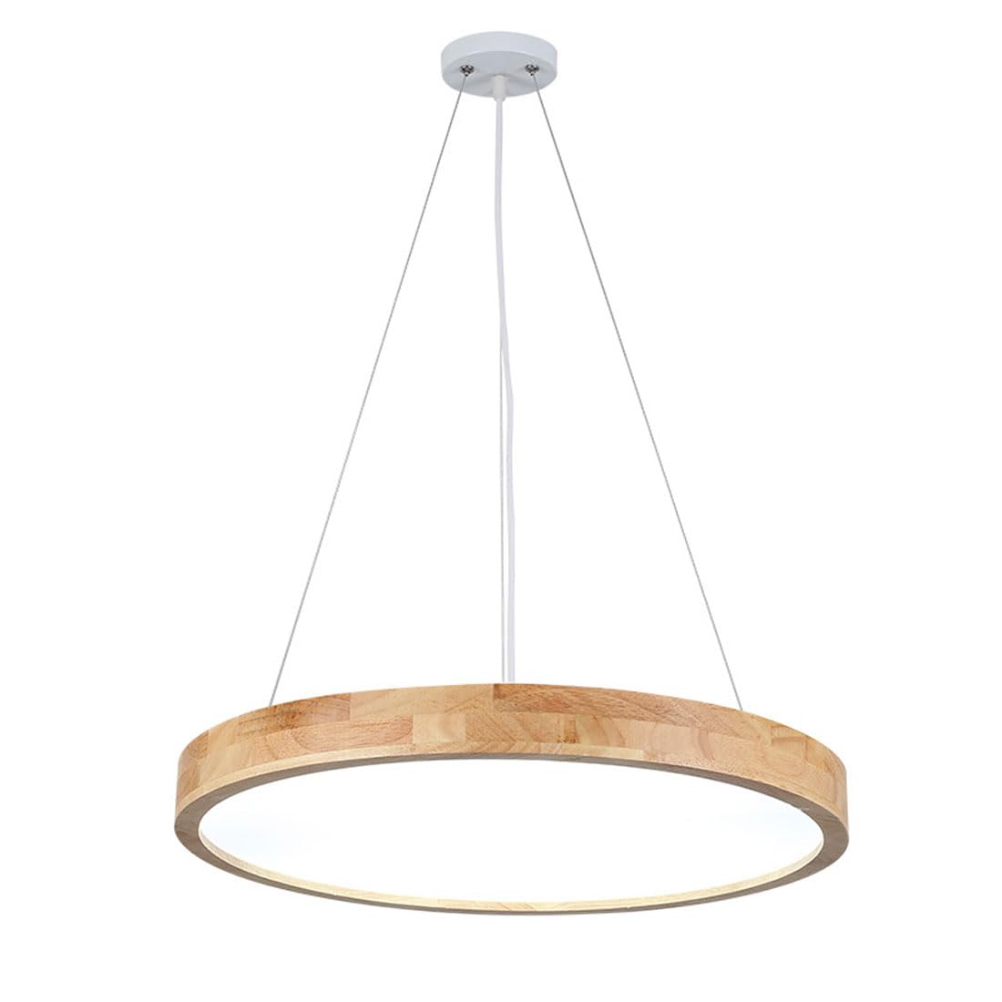 Lámpara Colgante LED de Madera de 24W con Acabados Premium de Techo