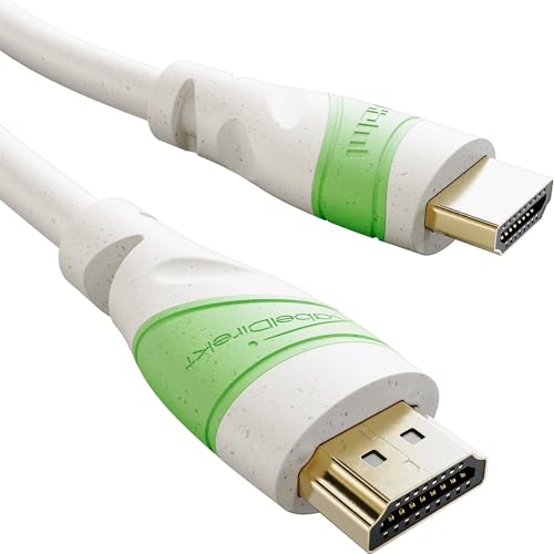 KabelDirekt, Eco HDMI cable, 1m (Cable sheath partially made from bio materials like straw granules