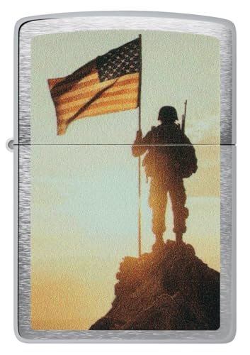 Encendedor Zippo con bandera americana miniatura 2