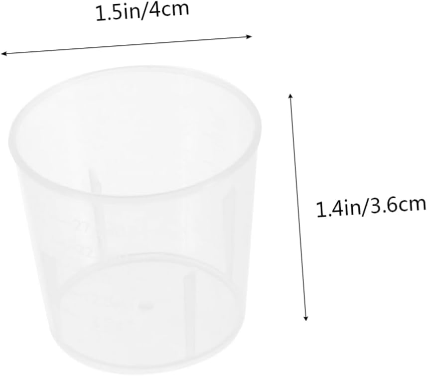 30ml Plastic Measuring Cups 20 Pack Graduated Liquid Measuring Cups for Kitchen Baking and Liquid Measurement