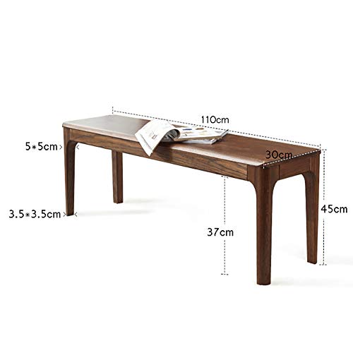 Ccsun Solid Wood Dining Bench, Japanese Style Bed Tail Stool Simple Dining Room Furniture For Living Room, Foyer Or Hallway-Walnut L110×W30×H45Cm #TOP6