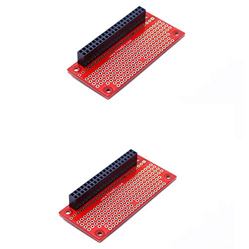 Treedix GPIO �v���g�^�C�v�u���b�h�{�[�h �g���{�[�h HAT PCB �v���g�^�C�s���O �{�[�h ���X�s���R�l�N�^�t���i��n�ځj Raspberry Pi Zero�Ή� 2pcs
