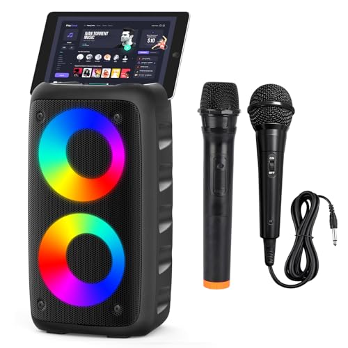 Cinolink Bluetooth Karaoke Speaker with Microphones