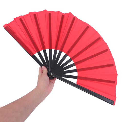 Éventails pliants rouges lot de 4 contre la chaleur des défilés