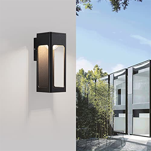 Lámparas de pared LED Compatible with exteriores, a prueba de agua, modernas, de color negro, Compatible with pasillos, iluminación de pasillos, apliques de arte moderno