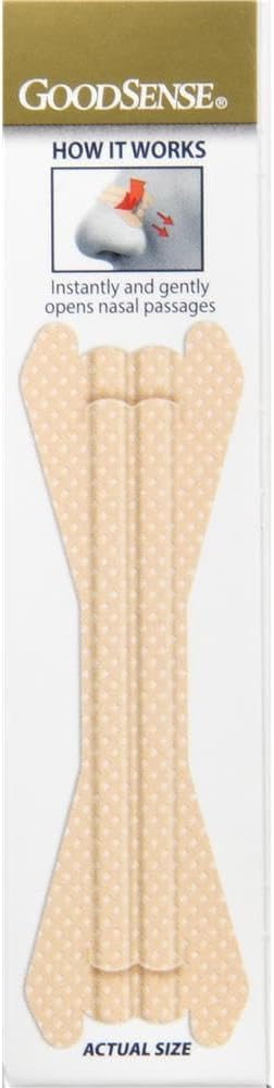 GoodSense Nasal Strips Latex Free Double Bridge Large Tan, 30 CT (Pack of 2)
