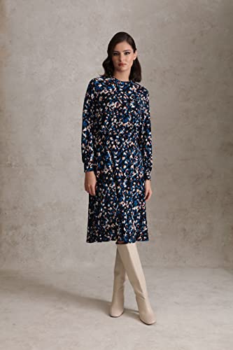 Maggy London Women's Petite Raglan Sleeve Midi Dress, Dark Navy/Ink Ble, 14 #TOP3