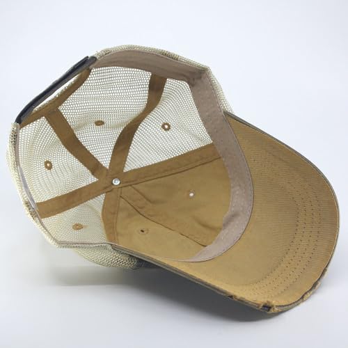 Image of The Vintage Year Distressed Cotton Unstructured Soft Mesh Breathable Adjustable Dirty Wash Dad Hat Trucker Baseball Cap