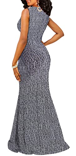 Image of Formal Long Sleeve Dress for Women Sequin Bodycon Ruched Sparkly Dresses